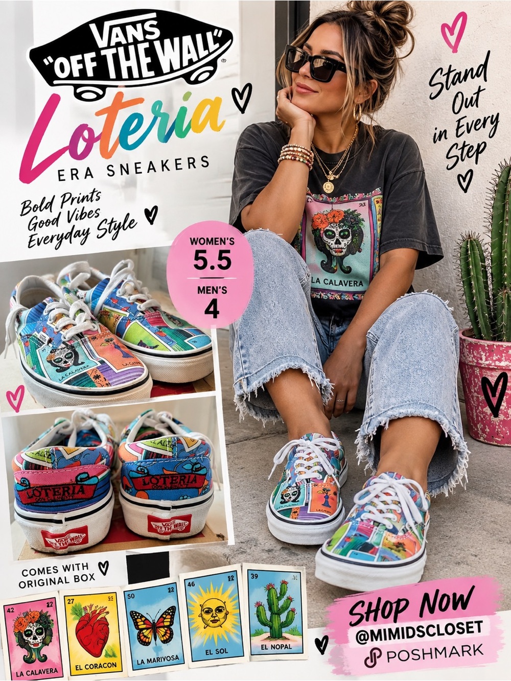 Vans Era Lotería Mexican Card Print Sneakers Women’s 5.5 Men’s 4